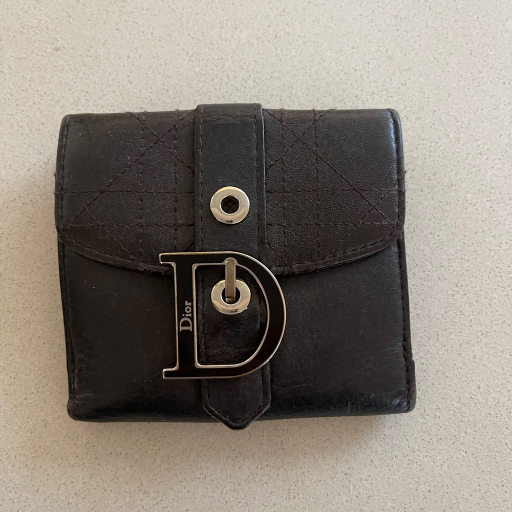 Dior Chocolate Brown Leather Wallet